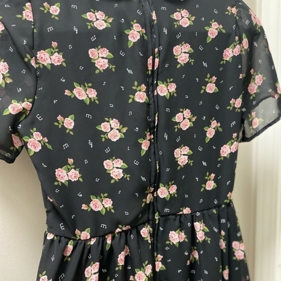 Hot Topic Darling Black Dress with Pink Roses - Picture 8 of 14